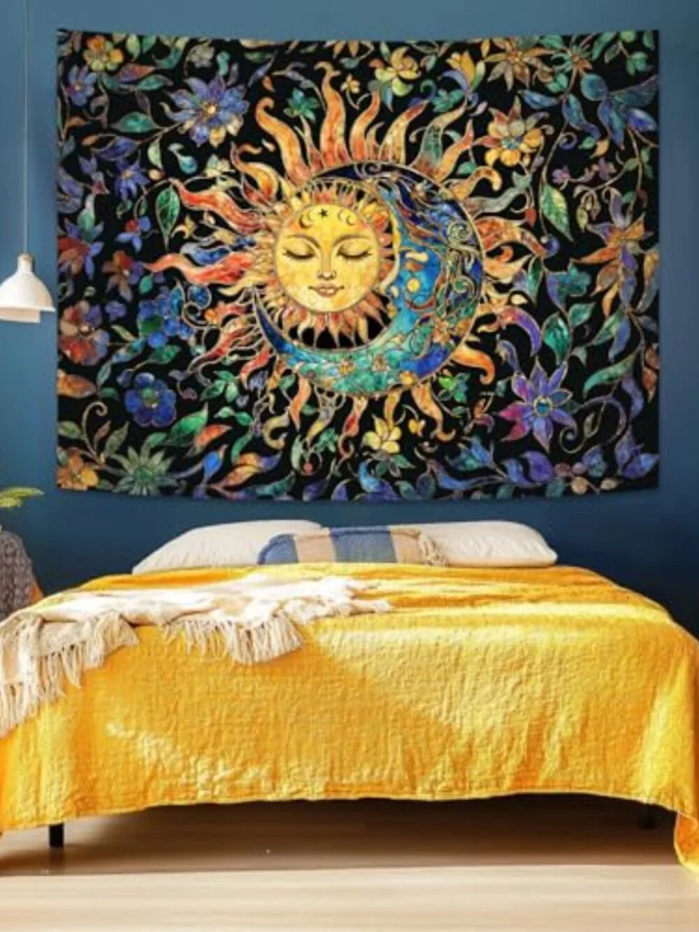 BRAND NEW Sun and Moon Tapestry for Bedroom 48 x 36 Inch